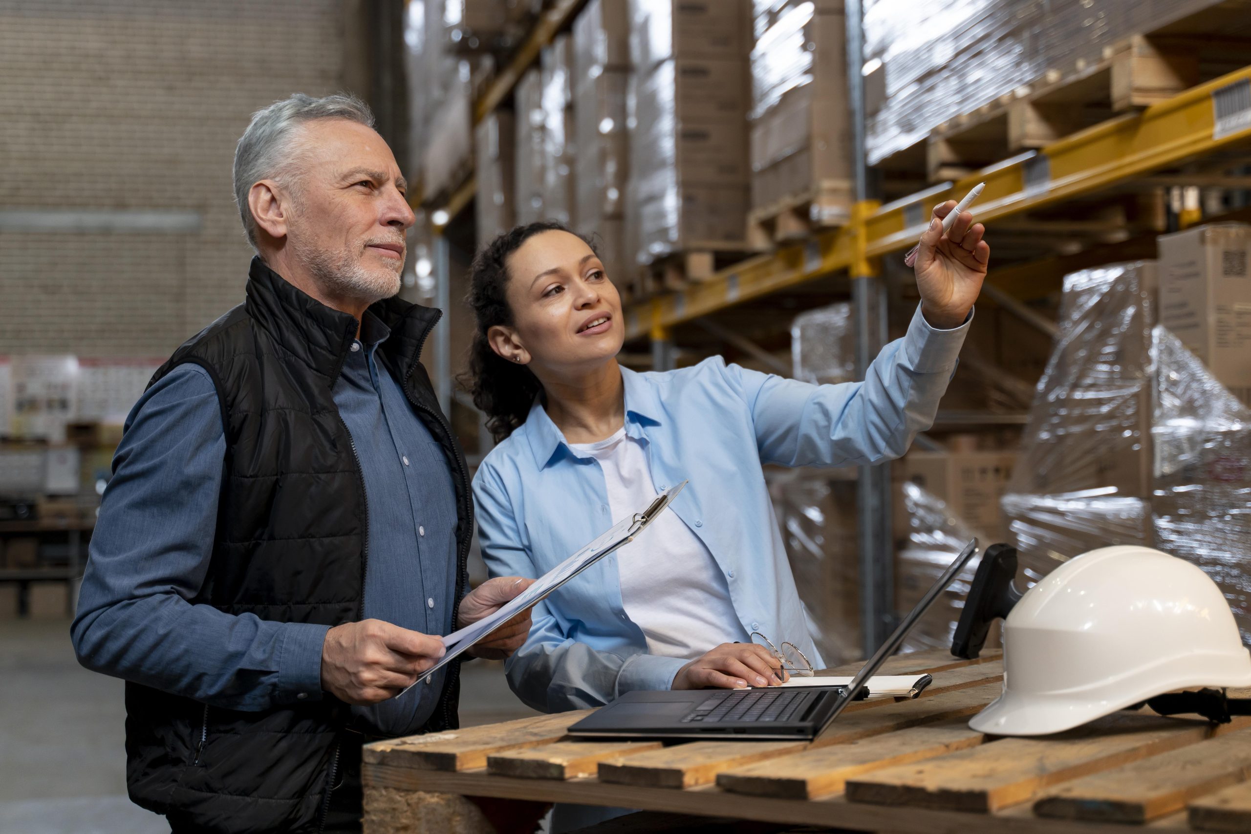 working in warehouse